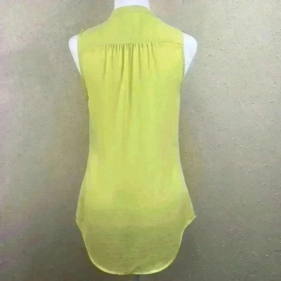 Anthro/Meadow Rue Scallop Blouse yellow/green color size 4 - Picture 5 of 9